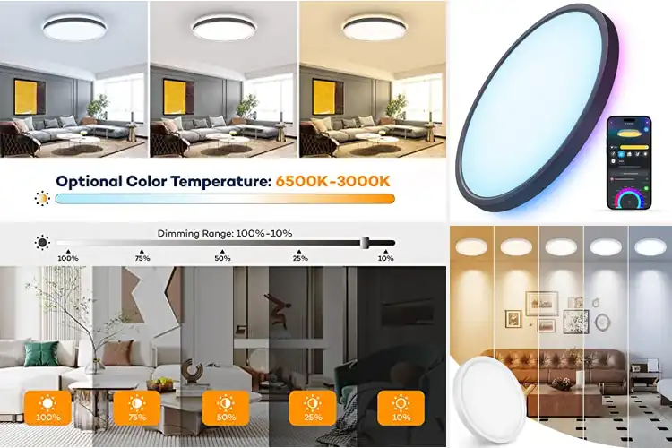 Detailed view of Best Adjustable Color Temperature Ceiling Lights