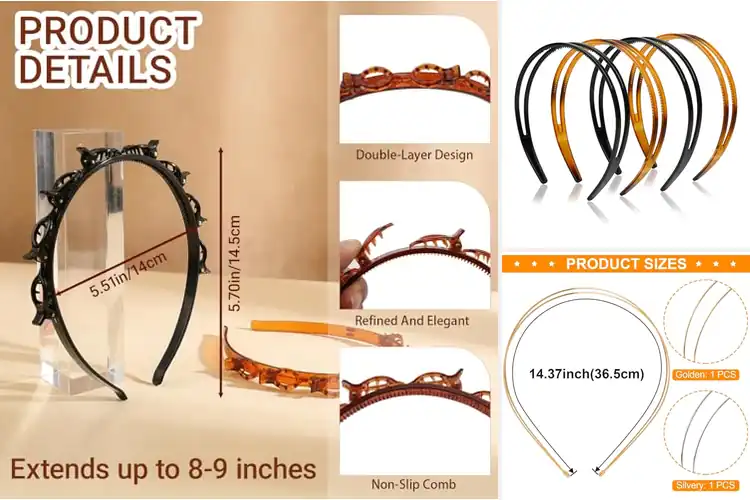 Detailed view of Best Double Layer Headbands